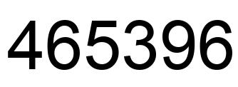 Number 465396 black image