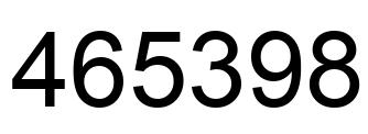 Number 465398 black image