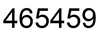 Number 465459 black image