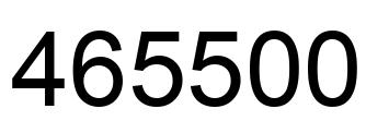 Número 465500 imagen negro