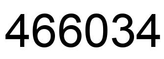 Number 466034 black image