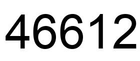 Number 46612 black image