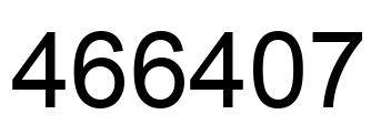 Number 466407 black image