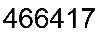 Number 466417 black image