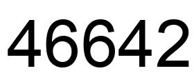 Número 46642 imagen negro