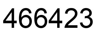 Number 466423 black image