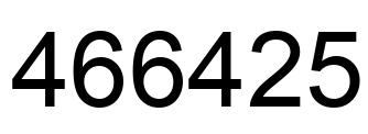 Number 466425 black image