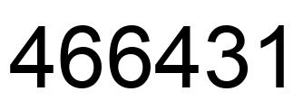 Número 466431 imagen negro