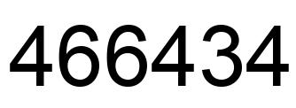 Número 466434 imagen negro