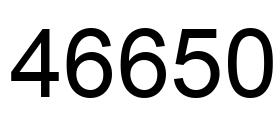 Número 46650 imagen negro