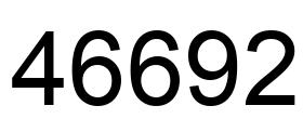 Número 46692 imagen negro