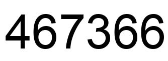 Number 467366 black image