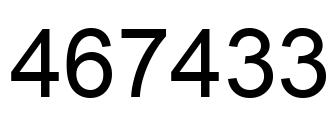 Número 467433 imagen negro