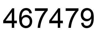 Number 467479 black image