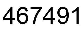 Number 467491 black image