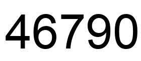 Número 46790 imagen negro