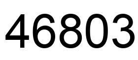 Número 46803 imagen negro