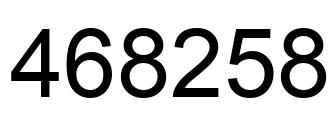 Número 468258 imagen negro