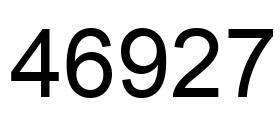Number 46927 black image