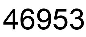 Número 46953 imagen negro