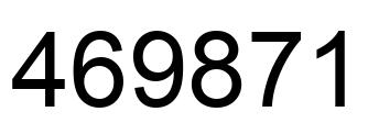 Número 469871 imagen negro