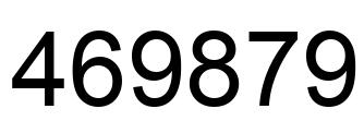 Number 469879 black image