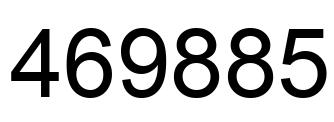 Number 469885 black image