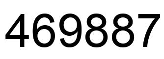 Number 469887 black image