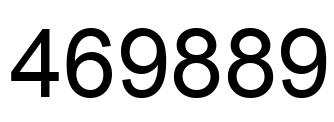 Number 469889 black image