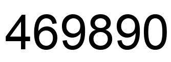Number 469890 black image