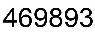 Number 469893 black image