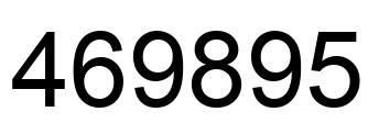 Number 469895 black image