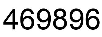 Number 469896 black image