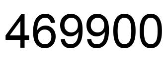Number 469900 black image