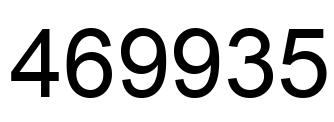 Número 469935 imagen negro