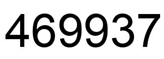 Número 469937 imagen negro