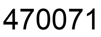 Number 470071 black image