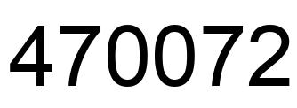 Number 470072 black image