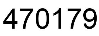 Number 470179 black image