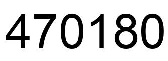 Number 470180 black image