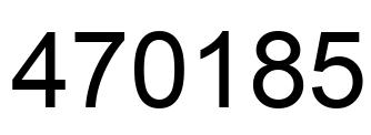 Number 470185 black image