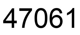 Number 47061 black image
