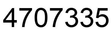 Number 4707335 black image