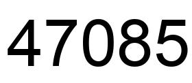 Number 47085 black image