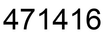 Número 471416 imagen negro