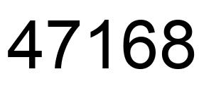 Number 47168 black image