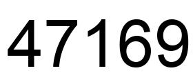 Número 47169 imagen negro