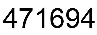 Number 471694 black image