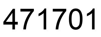 Number 471701 black image
