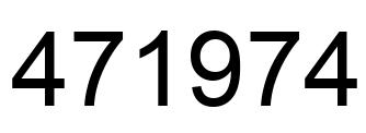 Number 471974 black image